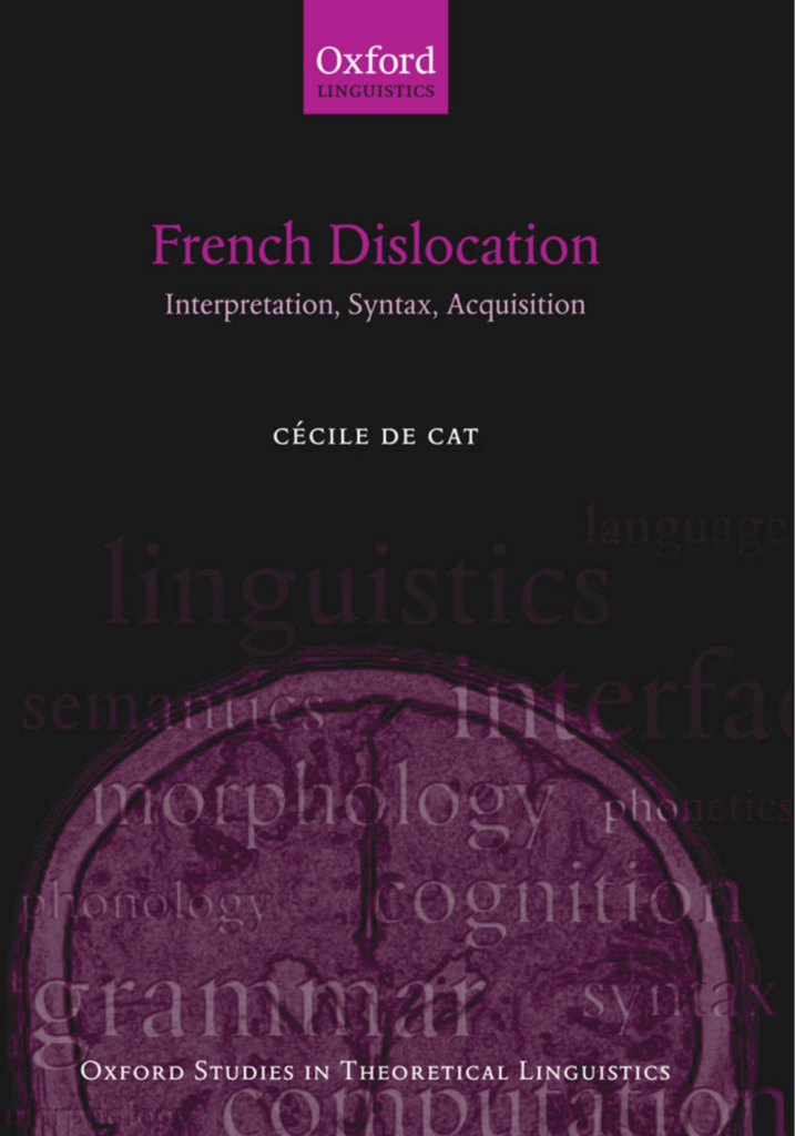 Rich Results on Google's SERP when searching for 'French Dislocation Interpretation Syntax Acquisition Book'